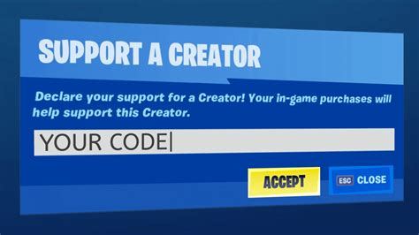 epic games support a creator code list