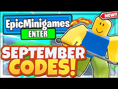epic minigames codes 2021 september