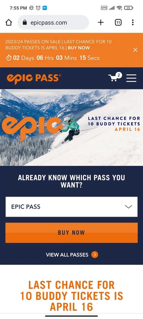 Epic Ski Pass Promo Codes