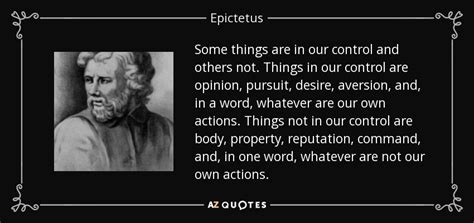 epictetus some things are in our control