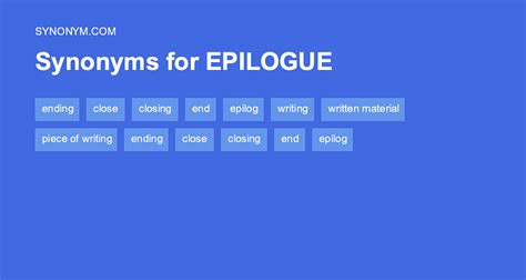 epilogue synonym