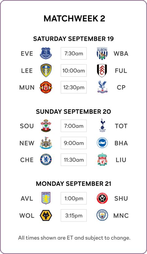 epl schedule on peacock