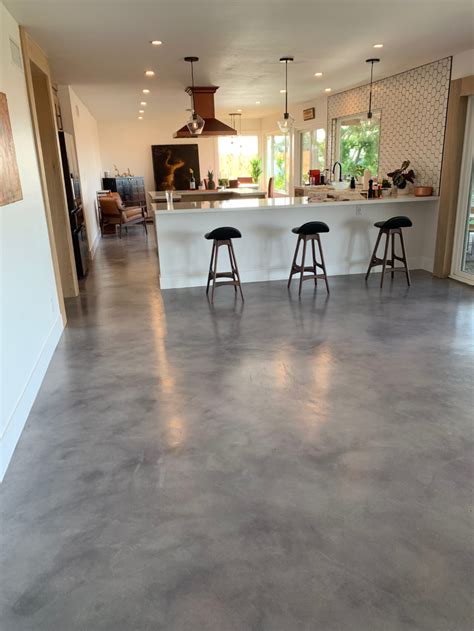 Light Brown Garage Floor Finish Sledge Concrete Coatings