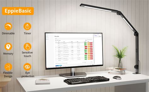 Eppiebasic Led Desk Lamp With Clamp