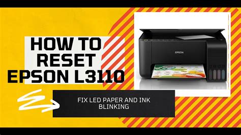 Epson L3110 Waste Ink Pad Reset