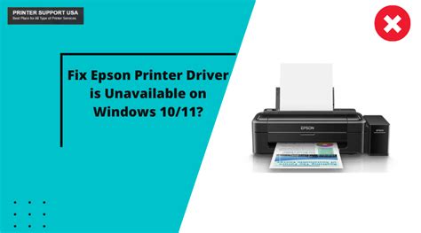 Epson Printer Driver Is Unavailable Windows 10
