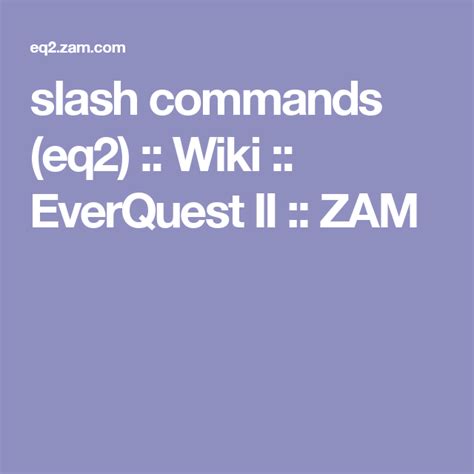 eq2 slash commands wiki