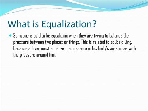 Equalization Definition