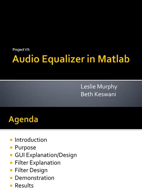 Equalization Filter Matlab