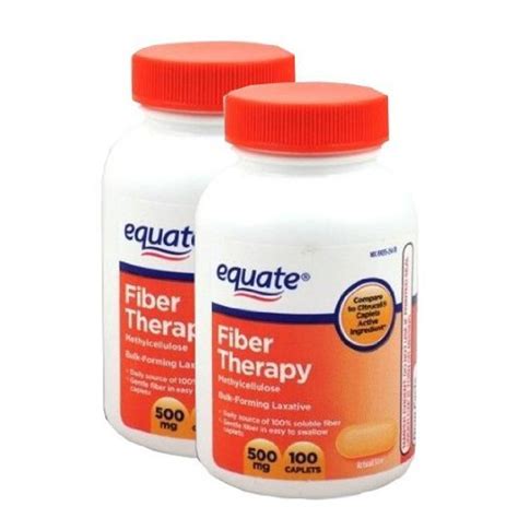 Equate Fiber Therapy, For Regularity Fiber Supplement Capsules, 160
