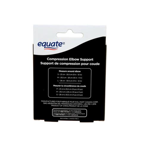 Equate Elbow Support Instructions