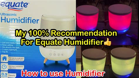 Equate Ultrasonic Humidifier/Diffuser Instructions