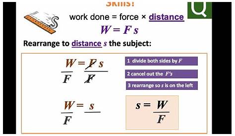 Equation For Work Done Force And Distance Braking Calculation YouTube