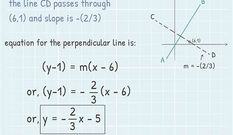 Write the Equation of a Line Perpendicular to a Given Line