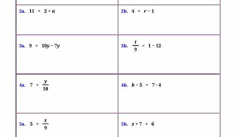 Algebra 1 Worksheets Linear Equations Worksheets
