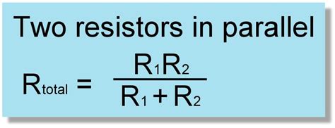 Equation For 2 Resistors In Parallel