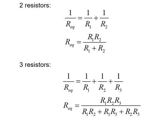 Equation For Three Resistors In Parallel