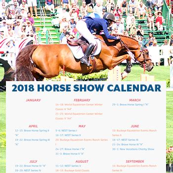 equestrian events calendar horse show