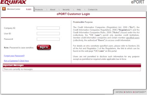 equifax eport cloud login