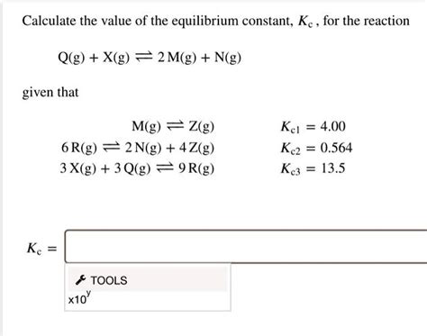 Equilibrium Constant Kc Calculator