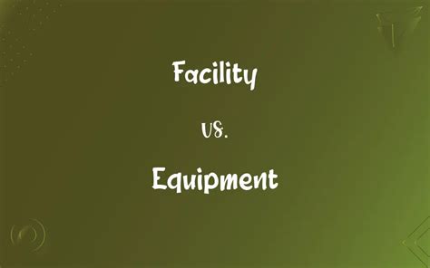 Equipment and Facilities