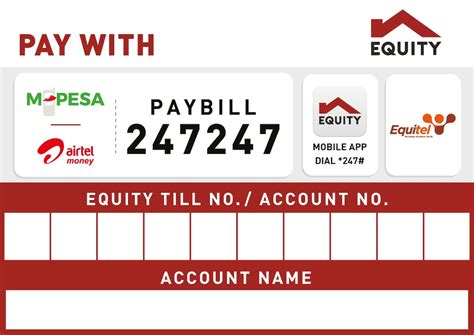 equity bank account number