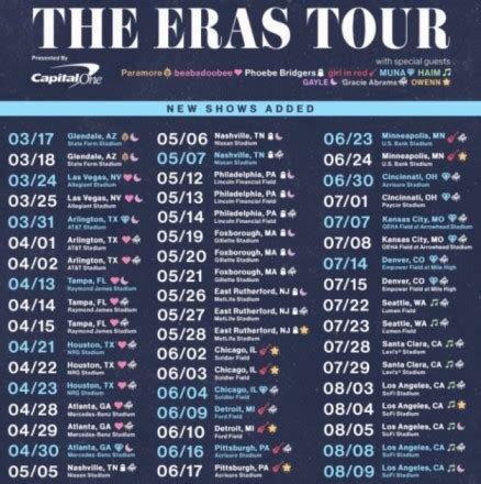 eras tour dates 2023