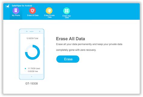 Erase App Data Meaning