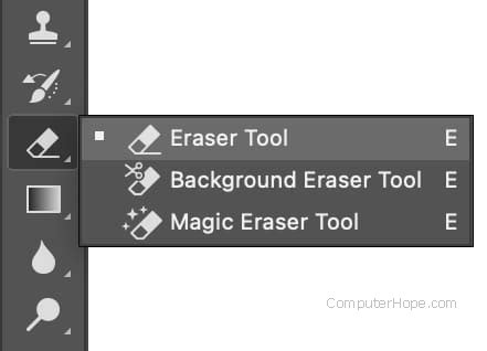Eraser Tool Image In Computer