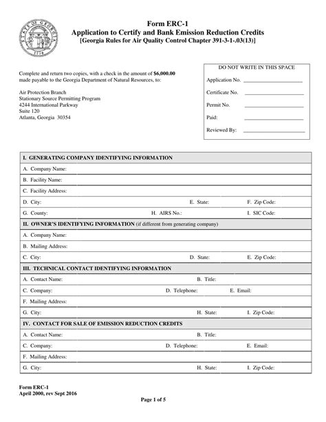 erc tax credit application form
