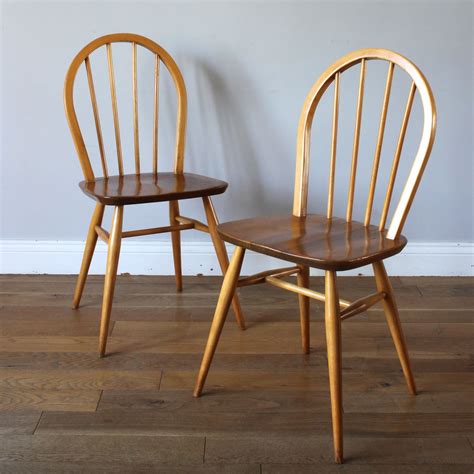 Pair two Ercol Windsor Vintage kitchen dining chairs in Croydon