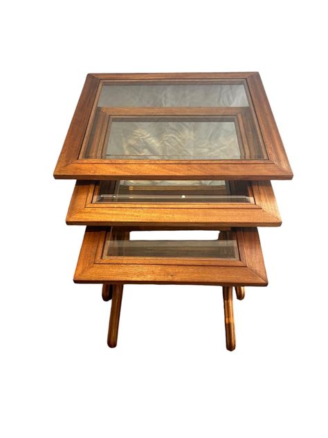 Ercol Glass Top Side Table