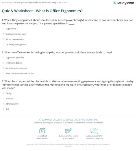 Ergonomics Questions And Answers