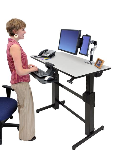 ergotron standing desk setup
