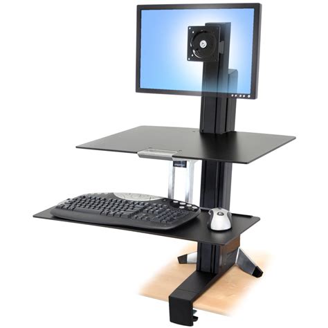 ergotron standing desk setup