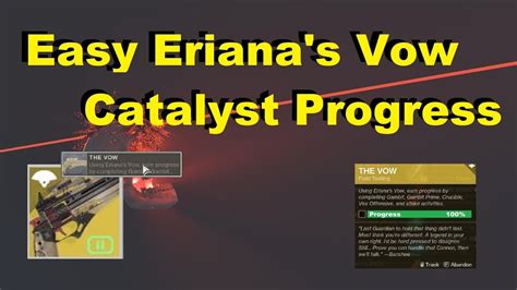 Eriana's Vow Catalyst Field Testing Best Destiny Carries