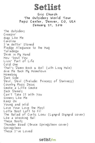eric church setlist