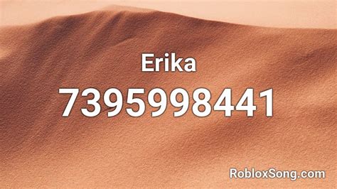 erika roblox id code