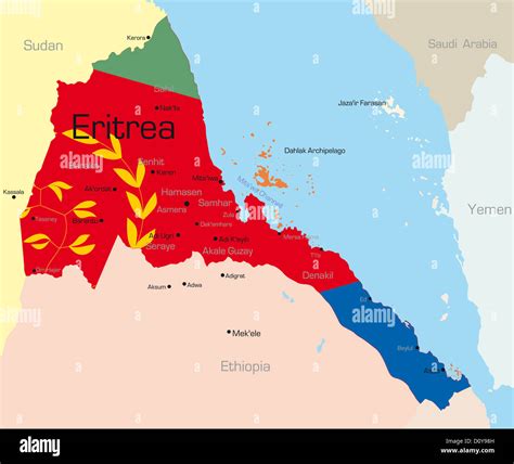 Landkarte Eritrea (Regionen) Karten und Stadtpläne