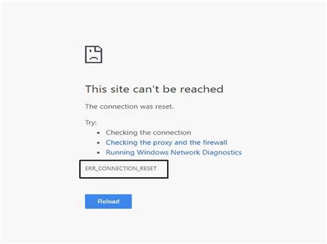 err_connection_reset in mobile chrome android