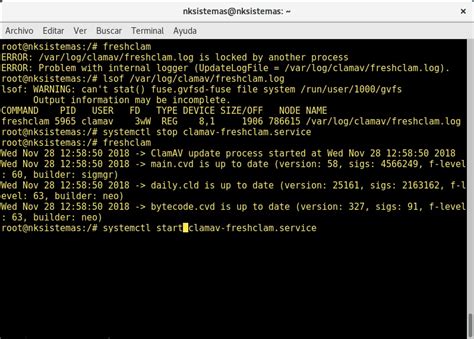 Error: /Var/Log/Clamav/Freshclam.log Is Locked By Another Process
