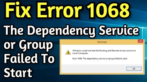 Error 1068 The dependency service or group failed to start in Ax 2012