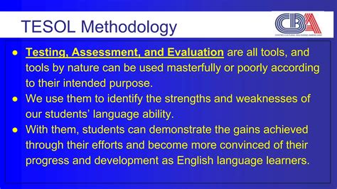 Error Analysis And Testing In Tesol