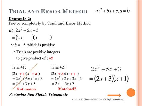 error and trial method example