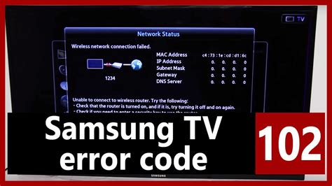Review Of Error Code 102 Samsung Tv New