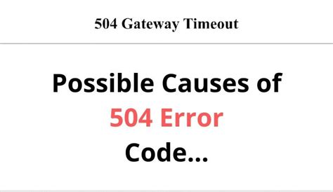 error code 504 meaning