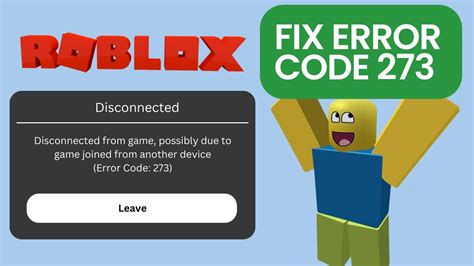 error code in roblox 273