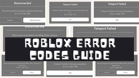 error code list roblox