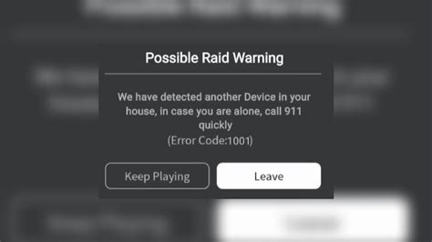 error codes in roblox 1001