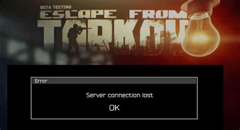 error connecting to server tarkov